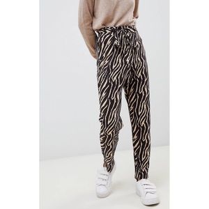 Animal Print Tie Waist Pants NWT